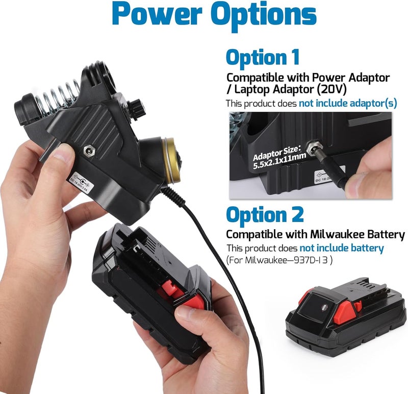 WeP 937D-I 3 Cordless Soldering Iron Kit Compatible with Milwaukee 20V/18V Battery, with Integrated Iron Holder, Digital Display, 6 Soldering Tips, Adjustable Temperature, Auto Sleep & Shutdown - Image 5